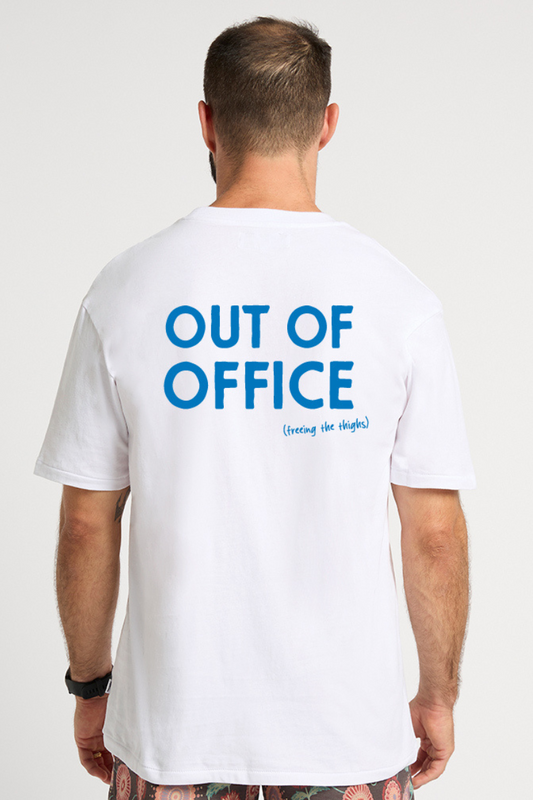 White Tee with Out of Office