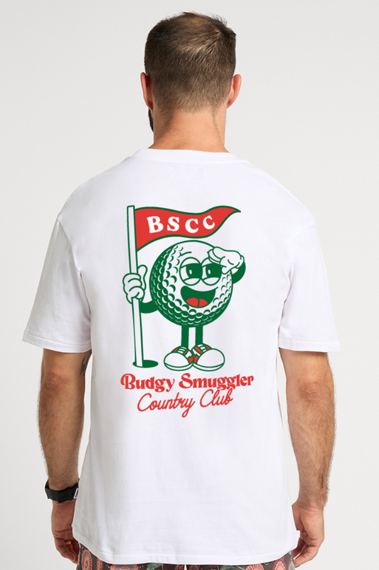 White Tee with Budgy Smuggler Country Club