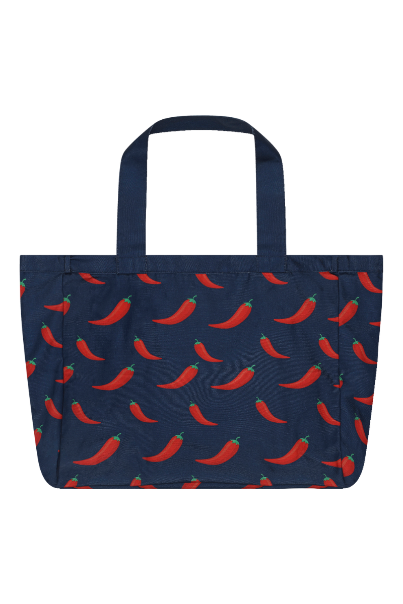 Large Tote Bag in Reversible Chilli Willies