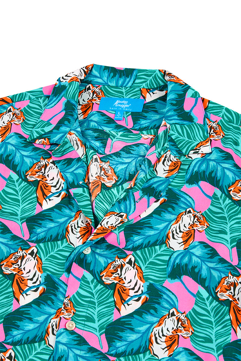 Hawaiian Party Shirt in Crouching Tiger Hidden Budgy