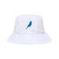 Bucket Hat in White Terry Towelling