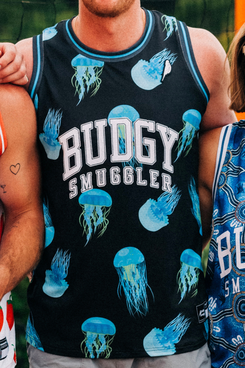 Basketball Singlet in Box Jellyfish