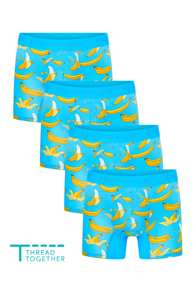 4 Pack Bundle of Premium Underwear (2.0) in Blue Bananas