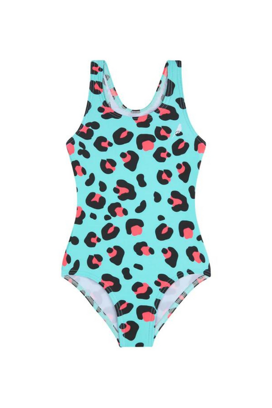 Girls One Piece in Neon Jungle Teal