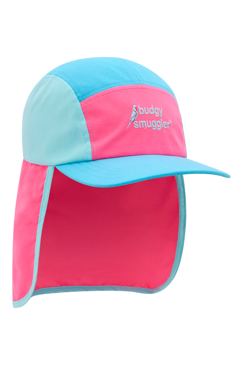 Flap Hat in Pink and Blue