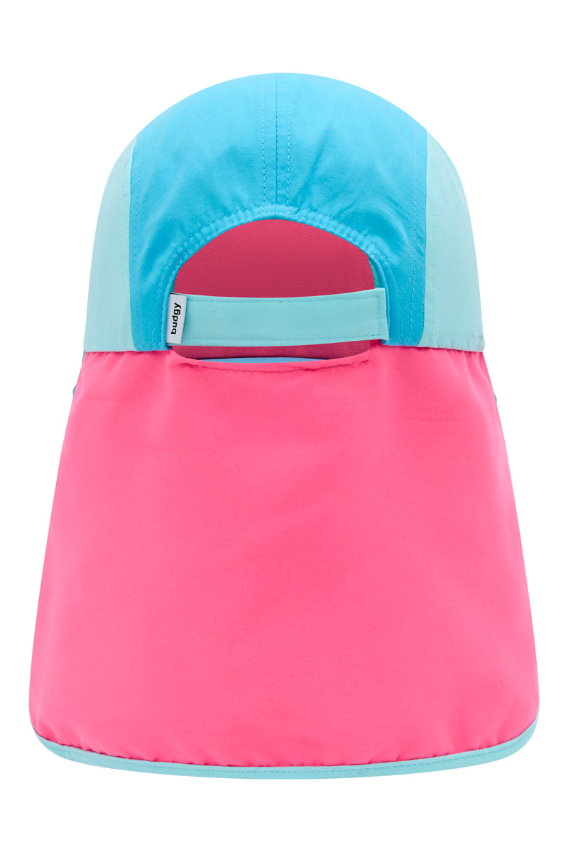 Flap Hat in Pink and Blue