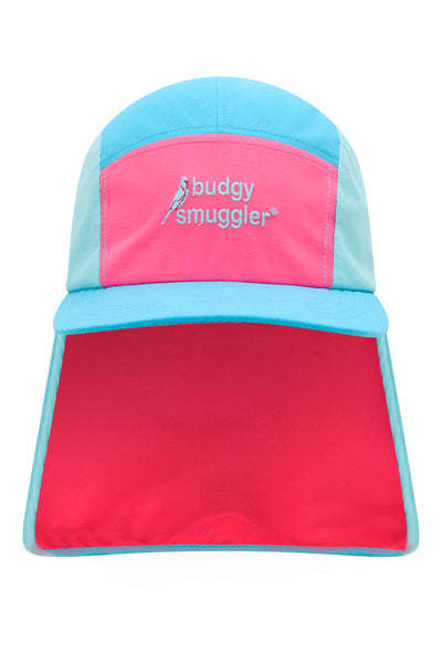 Flap Hat in Pink and Blue