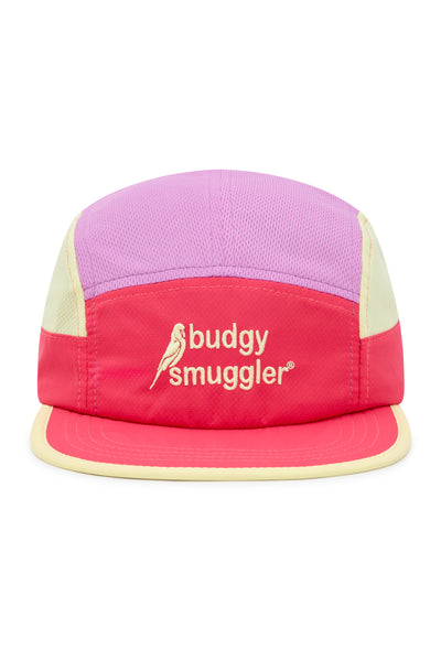 Running Cap in Pink Yellow