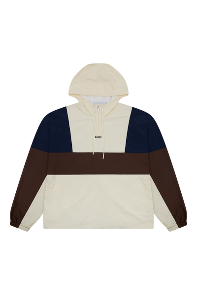 Quarter Zip Anorak Jacket in Driftwood