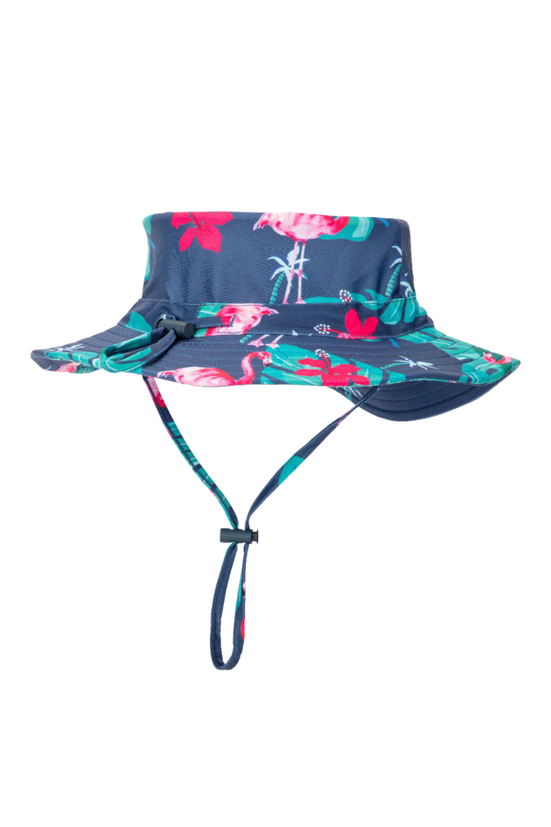 Kids Swim Hat in Flamingos UPF 50+