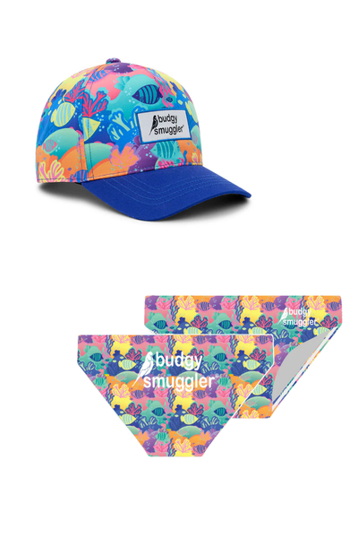 Boys Swim and Cap Bundle In Reef-Freshing