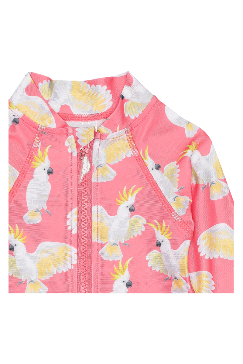 Long Sleeve Kids Onesie in Cockies UPF 50+