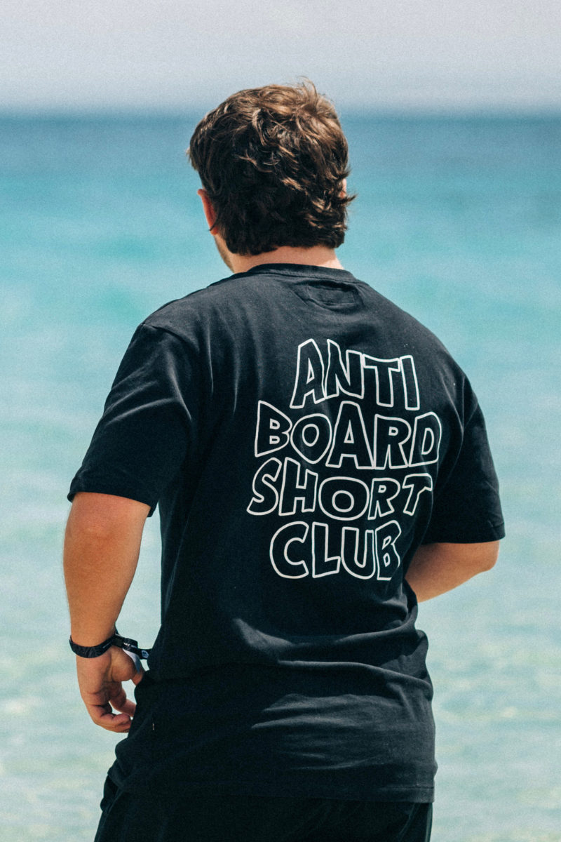 White Anti Board Short Club on Black