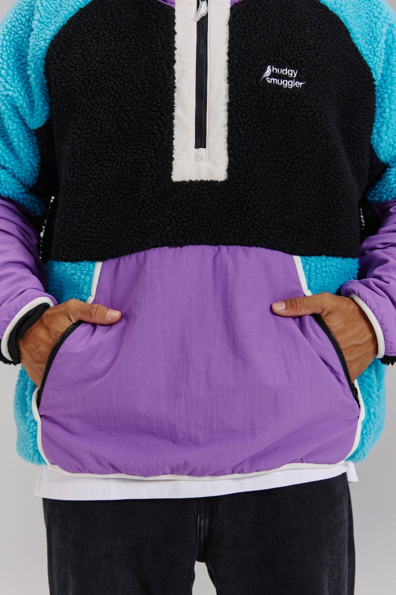 Retro Polar Fleece in Violet Voltage