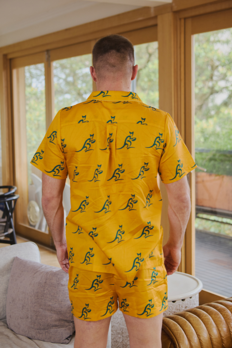 Adults Pyjama Set in Wallabies Logo