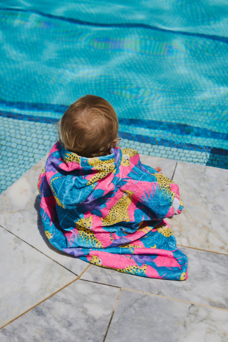 Kids Hooded Towel in Cheeky Cheetahs