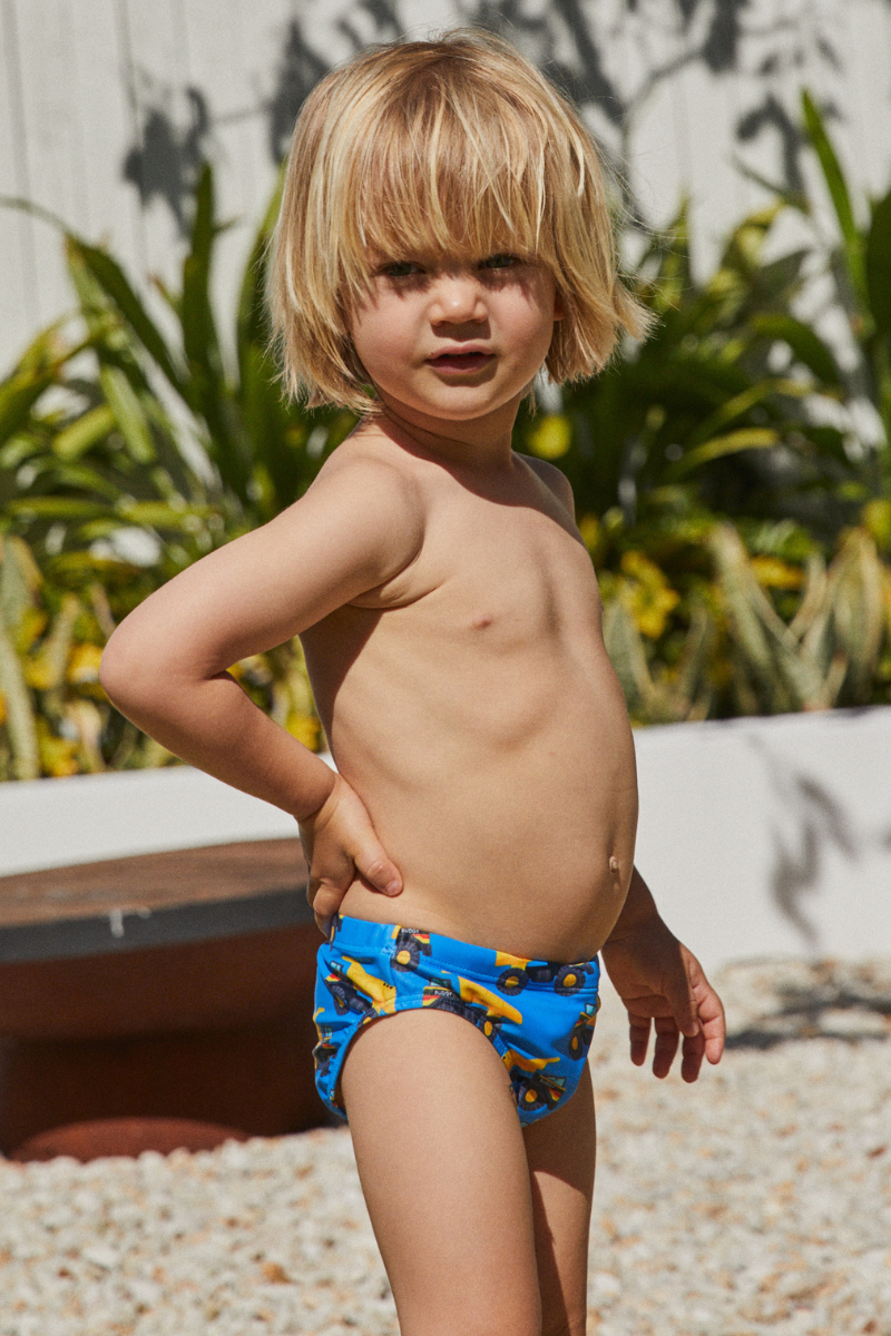 KIDS SWIMWEAR BOYS LITTLE DUMPERS DESIGN BUDGY SMUGGLER AU