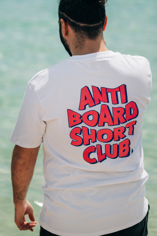 Pink Anti Board Short Club on White