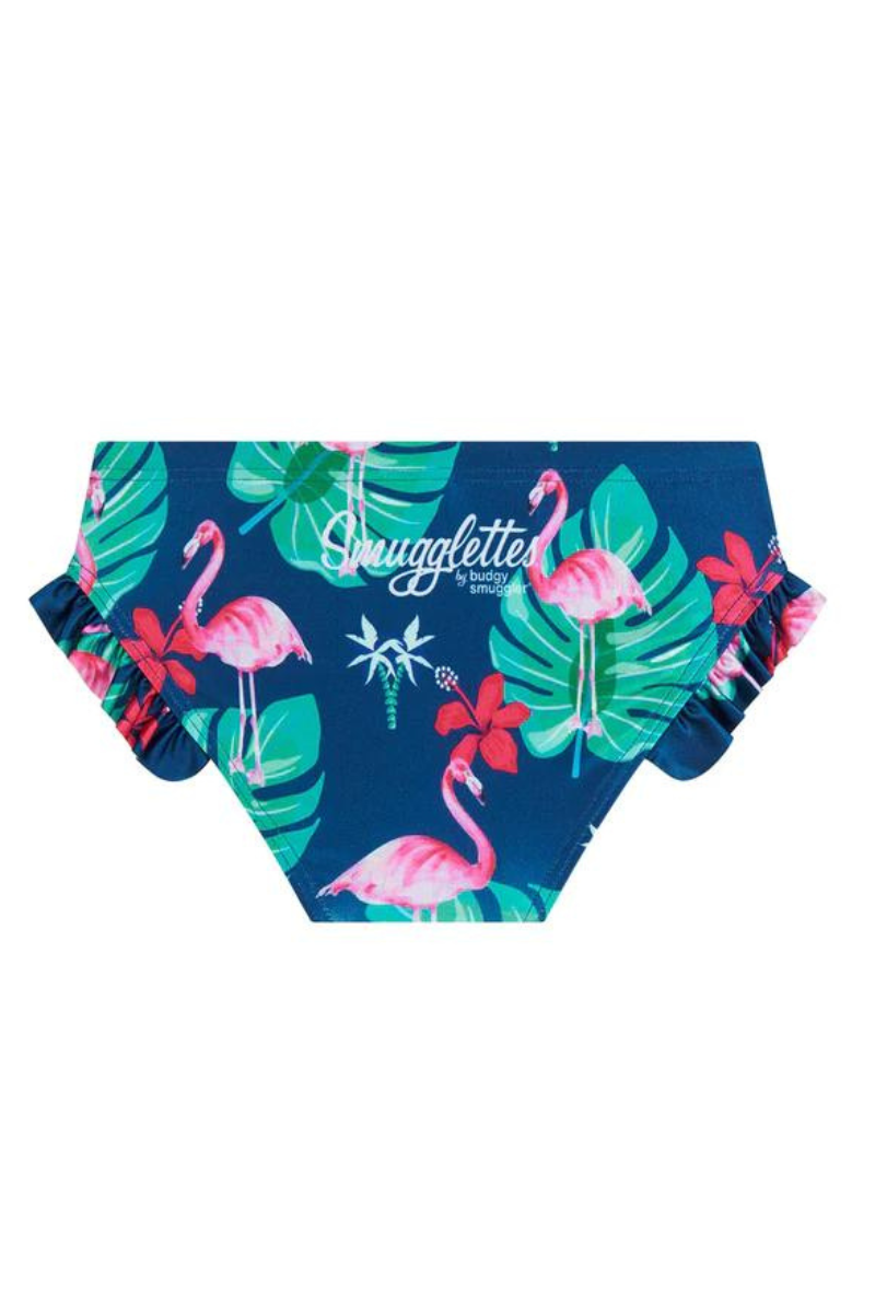 GIRLS SWIMWEAR FRILLS FLAMINGO DESIGN BIKINI BOTTOM BUDGY