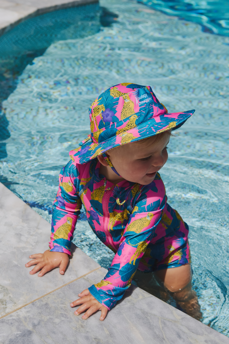 Kids Onesie Swim Bundle in Cheeky Cheetahs UPF 50+