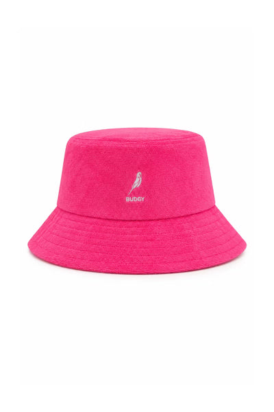 Bucket Hat in Pink Terry Towelling