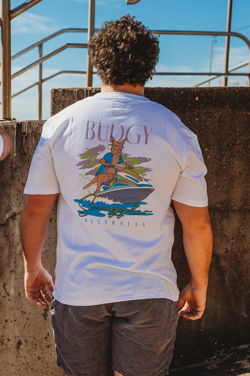 White Tee with Kangaroo Jetski