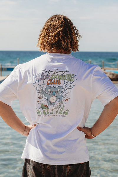 White Tee with Ocean Swim Club