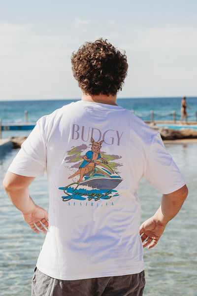 White Tee with Kangaroo Jetski