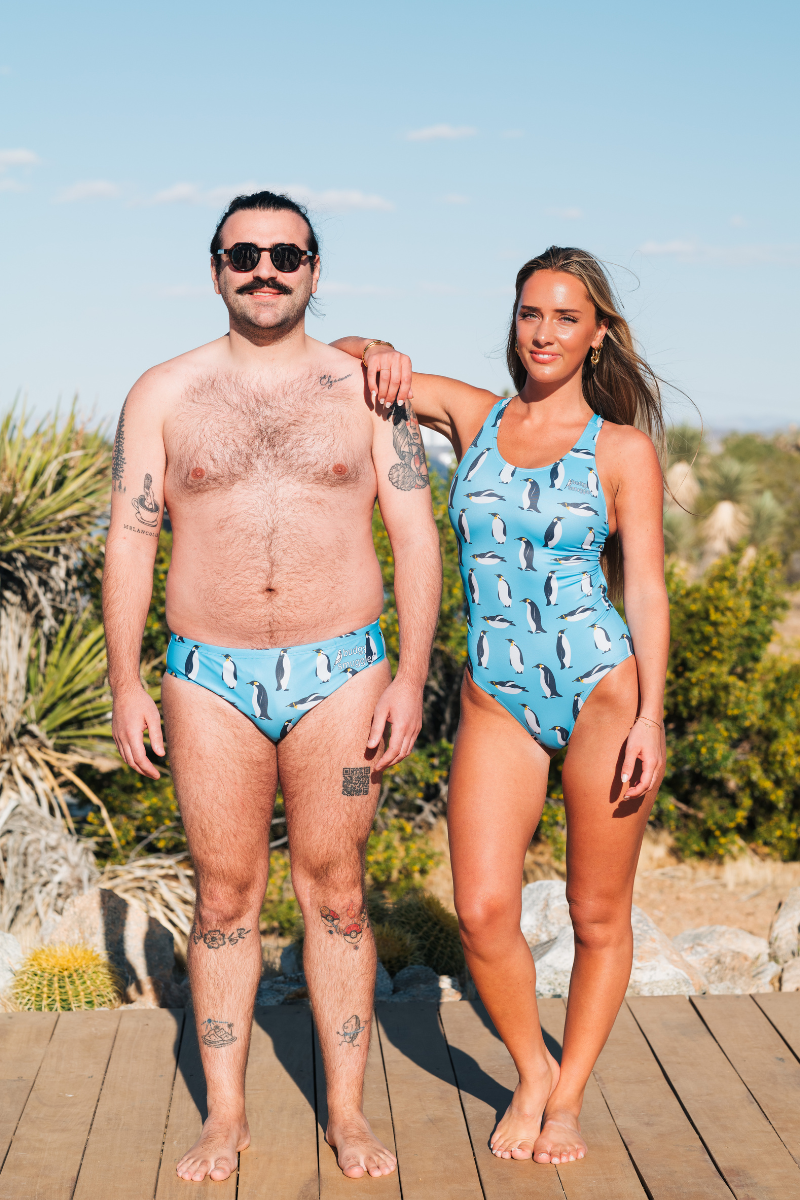 Thick Strap Racer in Antarctic Tuxedo