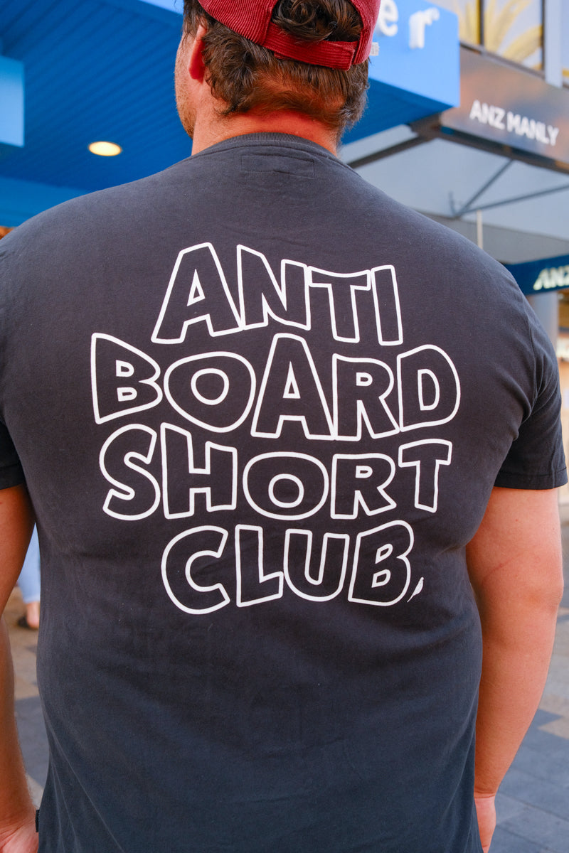 White Anti Board Short Club on Black