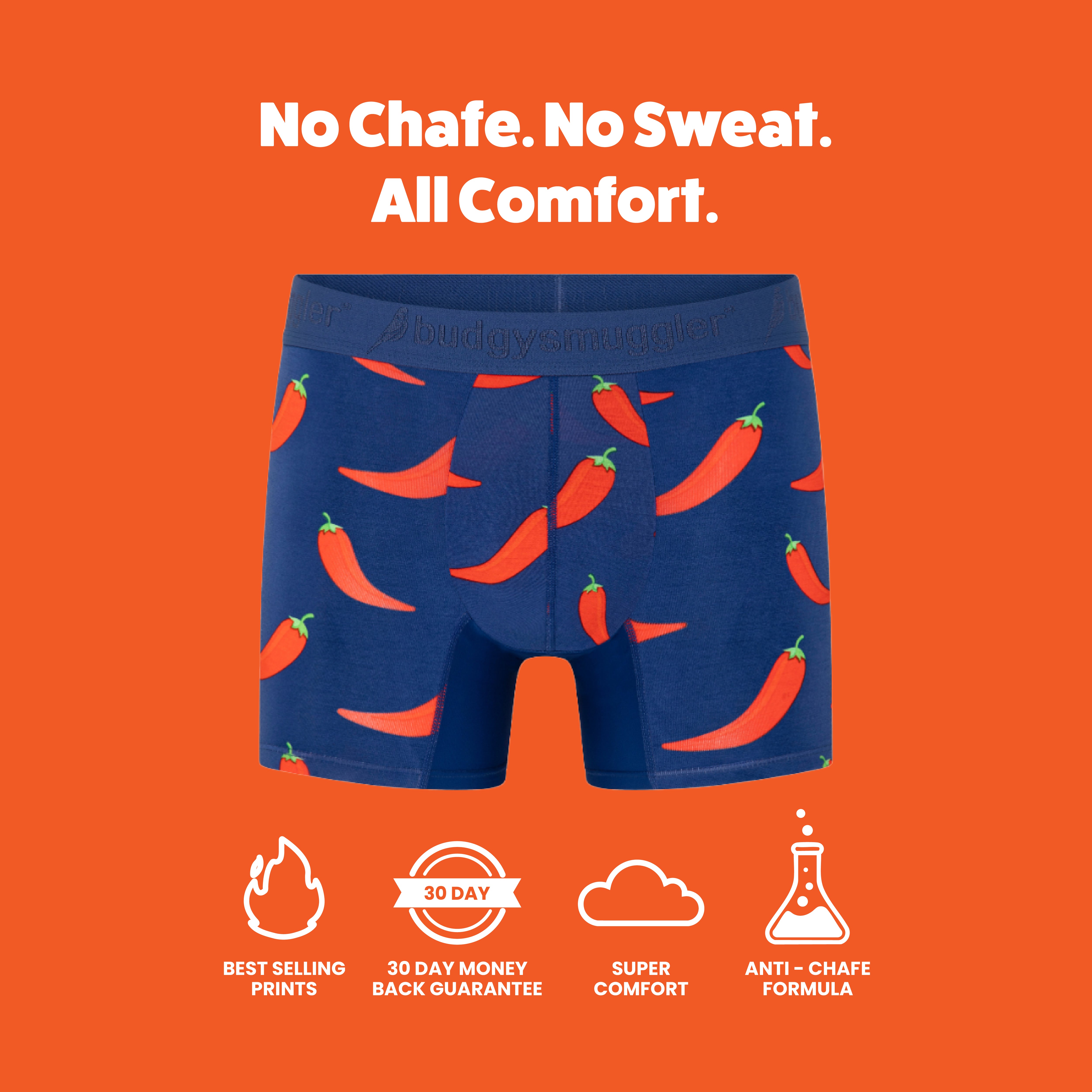 Men's Underwear Trunks in Chilli Willies