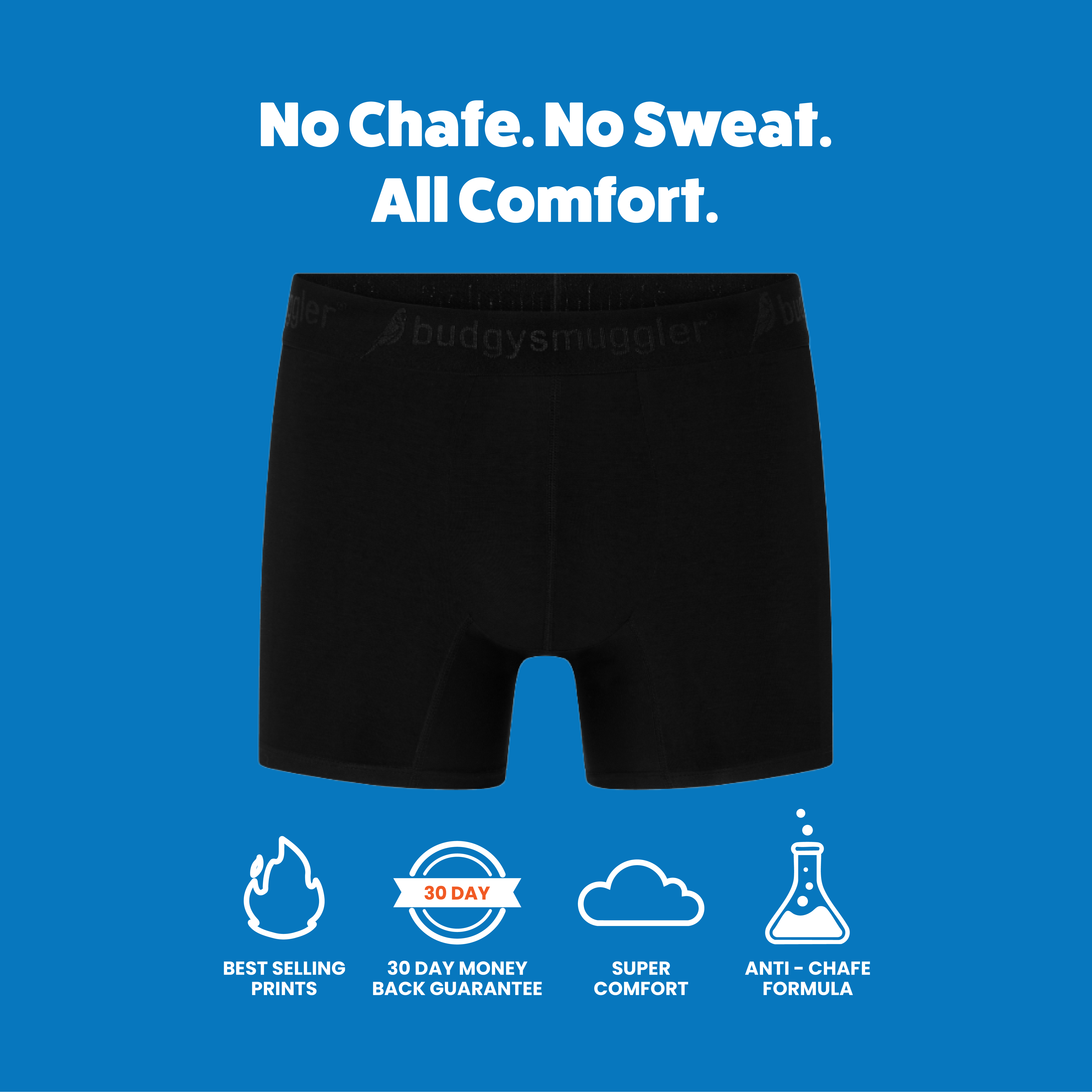 Men's Underwear Trunks in Black