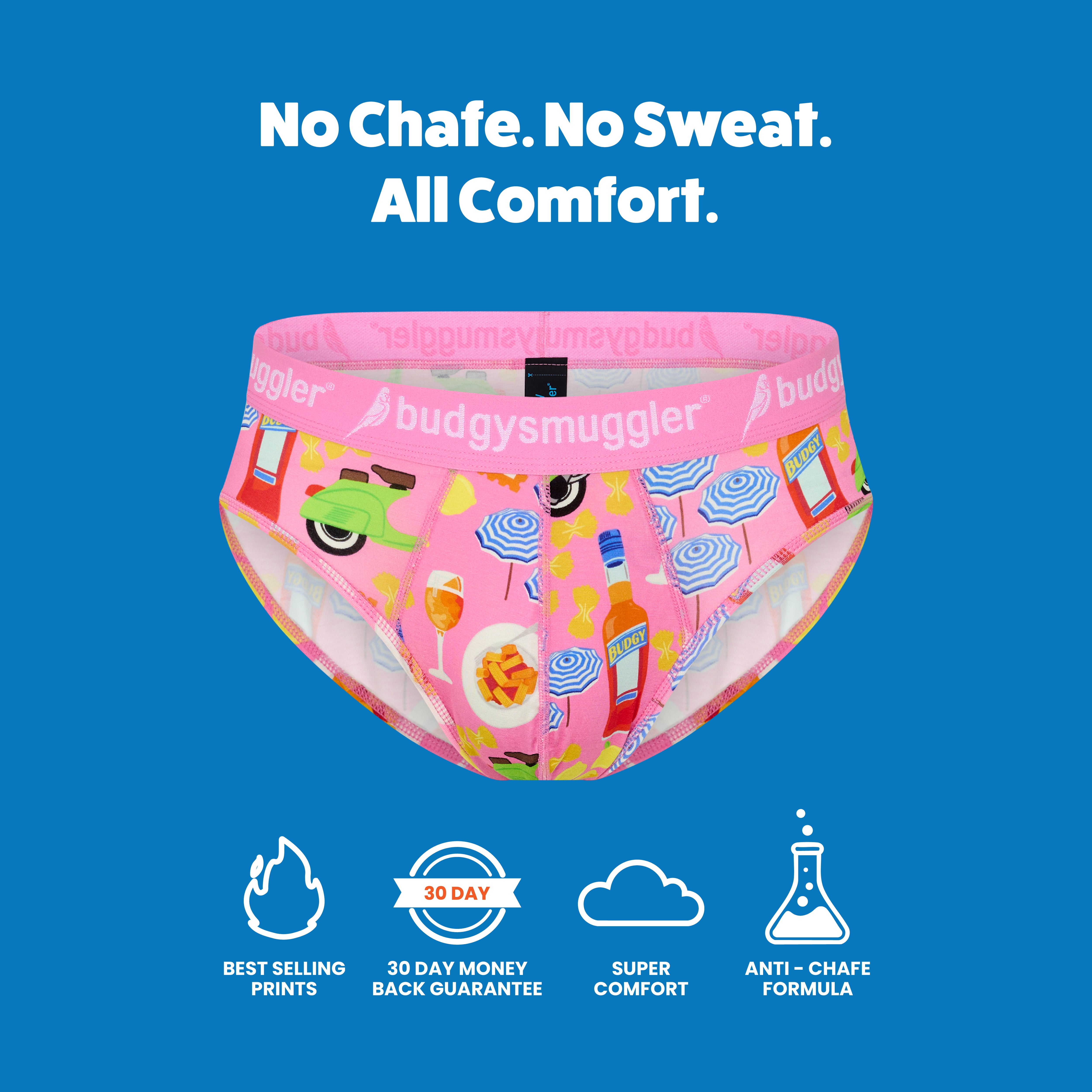 Men's Underwear Briefs in Pink Amalfi