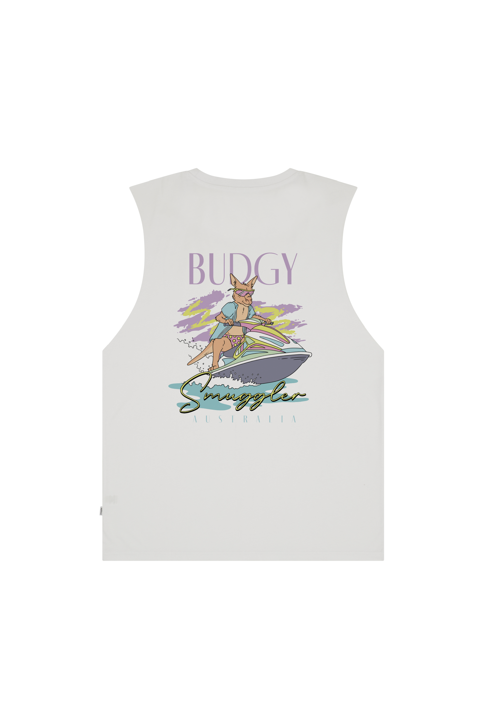 White Singlet with Kangaroo Jetski