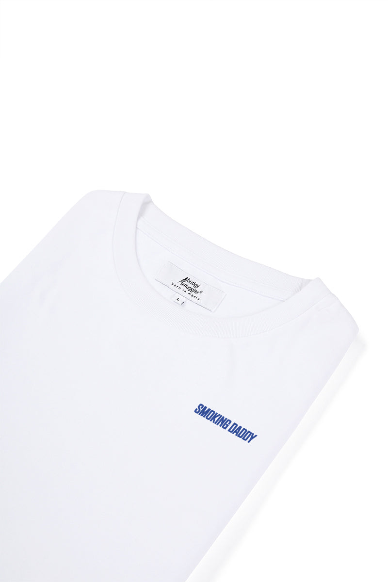 White Tee with Smoking Daddy