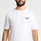 White Tee with Fishing Bait and Tackle