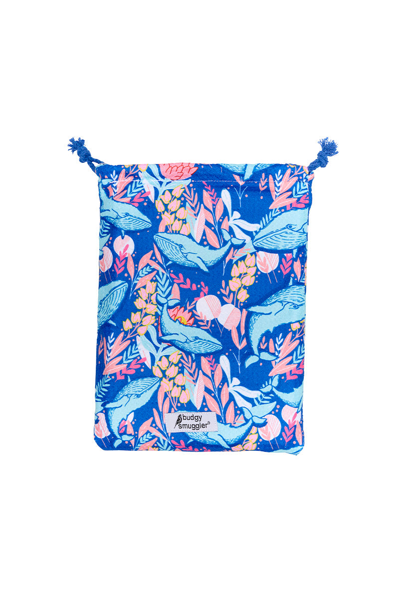 Double Sided Towel in Blue Whale | Large Logo