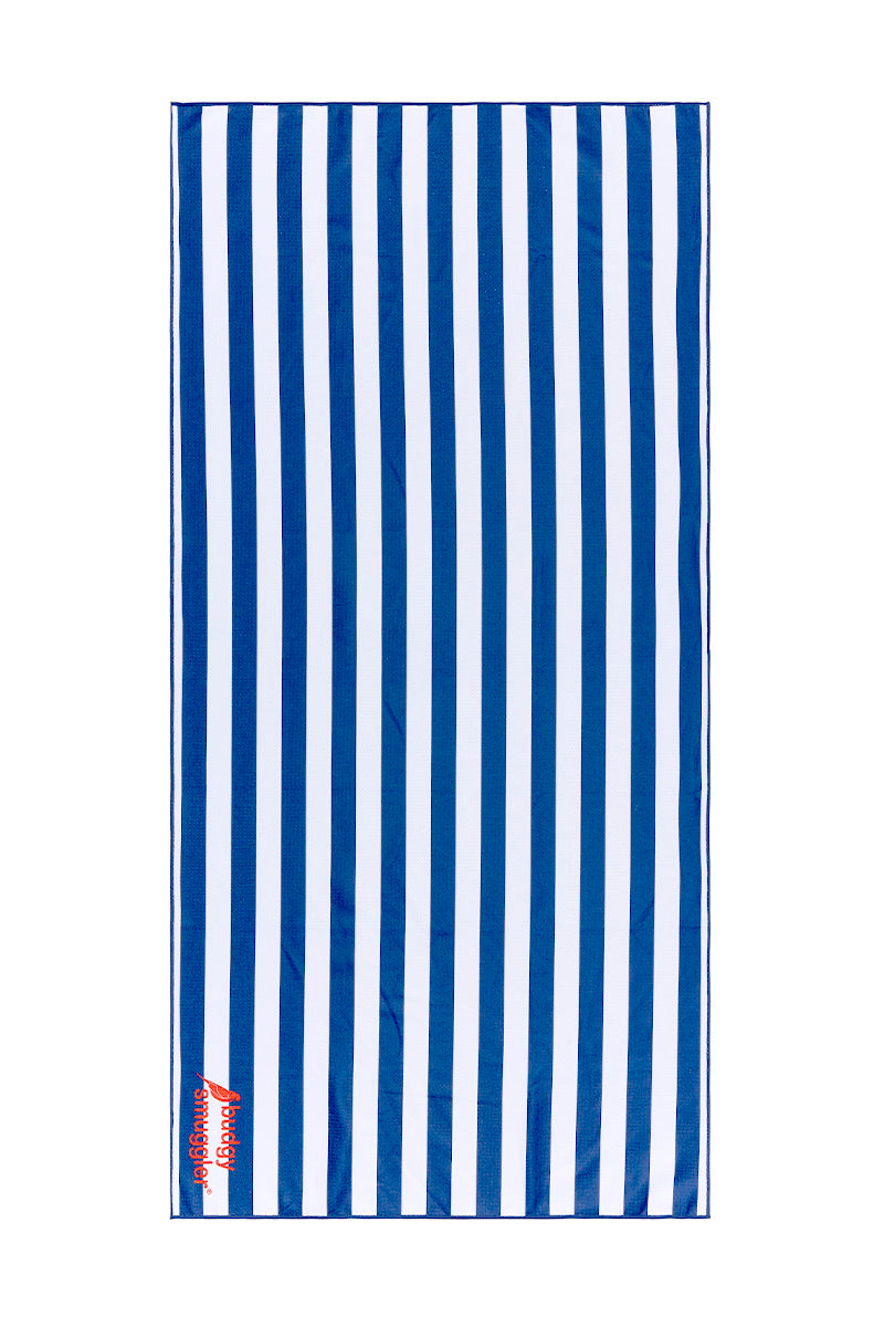 Double Sided Towel in Sailor Stripe | Small Logo