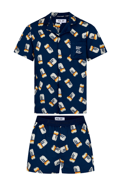 Adults Pyjama Set in Better Beer Cans