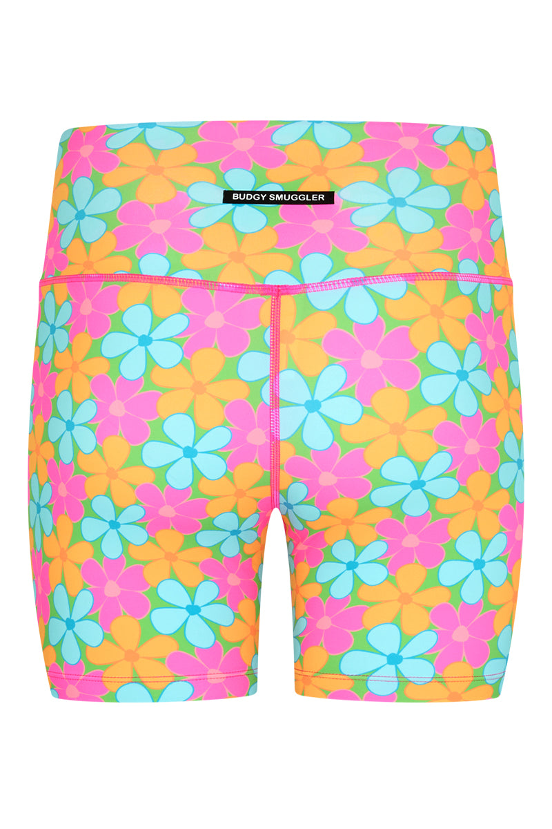 Booty Shorts 2.0 in Fluro Flowers