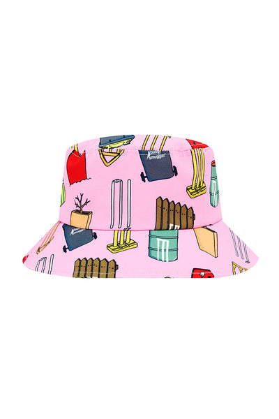 Bucket Hat 2.0 in Pink Cricket Wicket