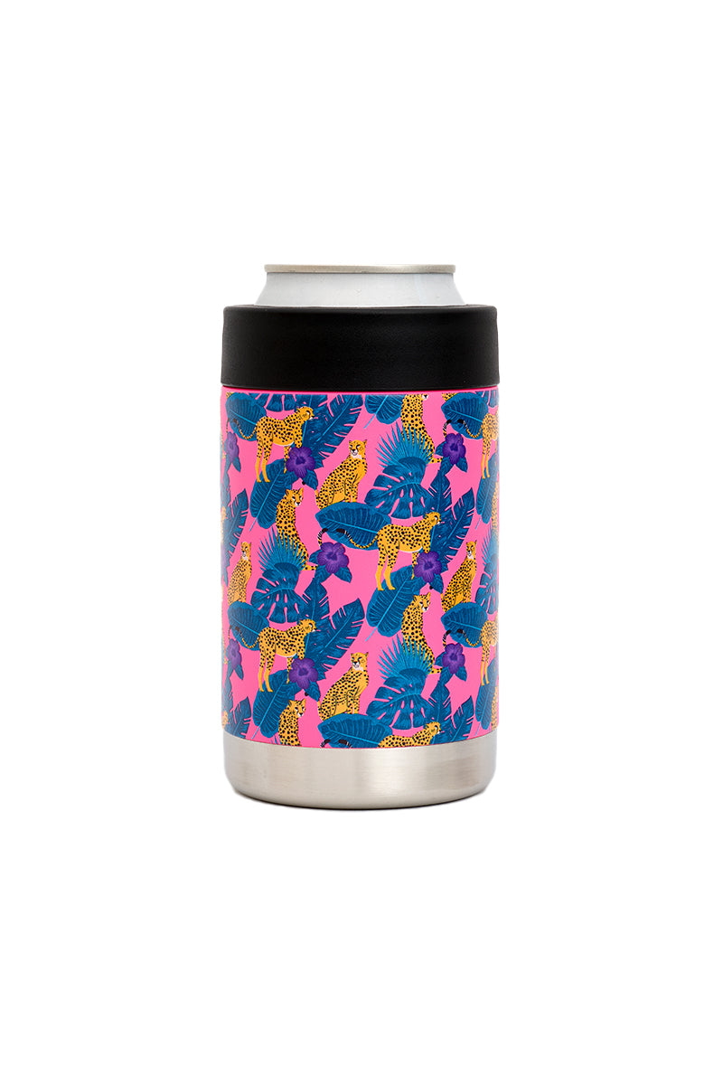 Premium Insulated Can Cooler in Cheeky Cheetahs