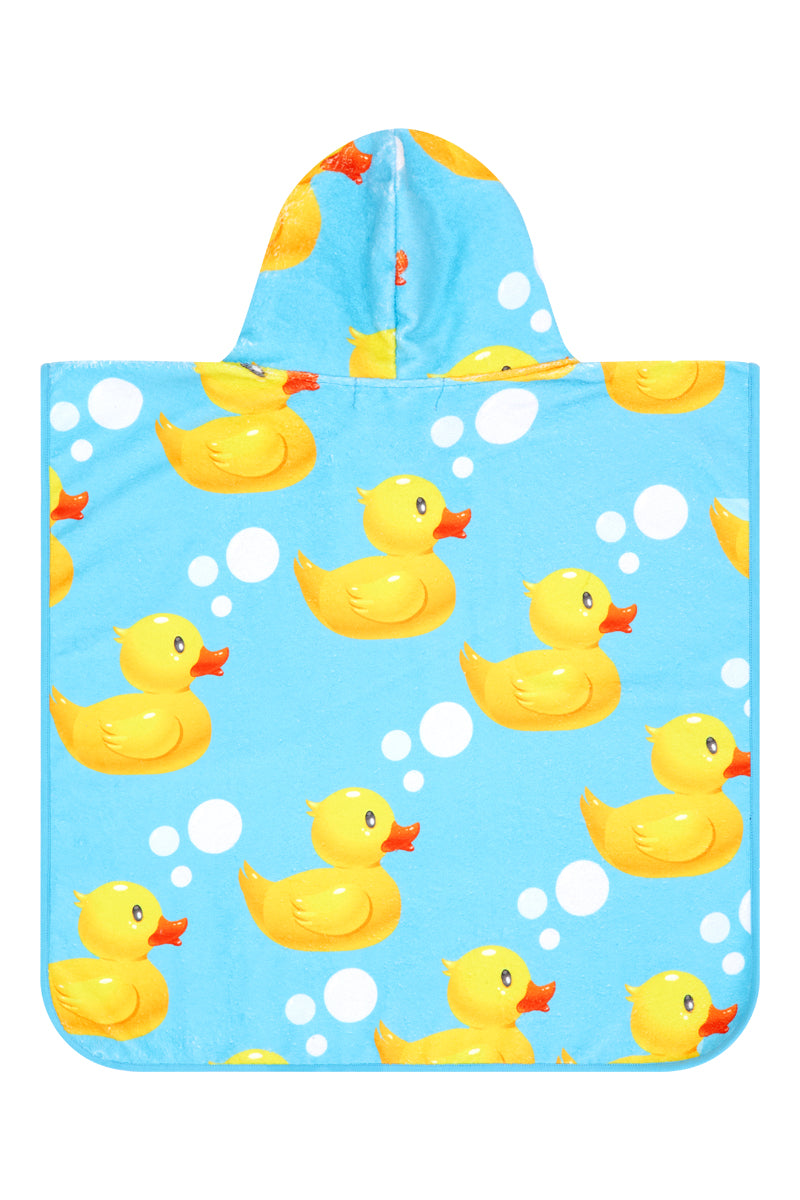 Kids Hooded Towel in Rubber Ducks