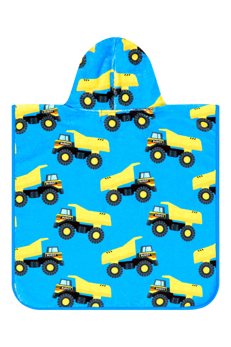 Kids Hooded Towel in Dump Trucks