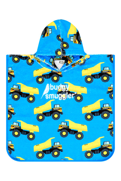 Kids Hooded Towel in Dump Trucks