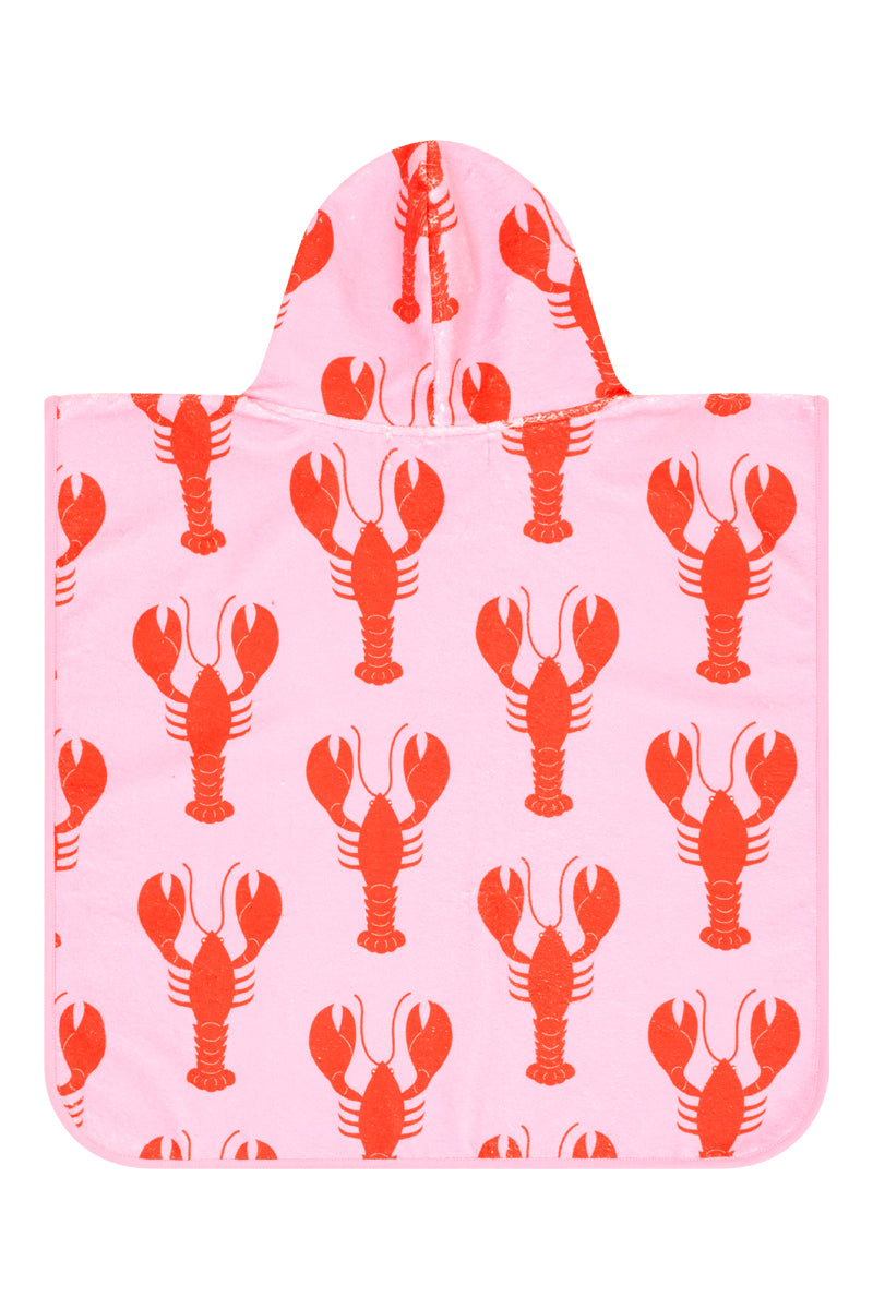 Kids Hooded Towel in Lobsters