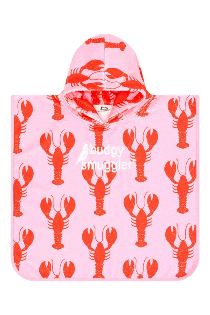 Kids Hooded Towel in Lobsters