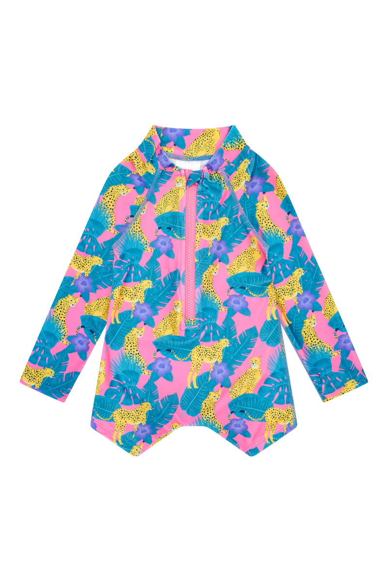 Kids Onesie Swim Bundle in Cheeky Cheetahs UPF 50+