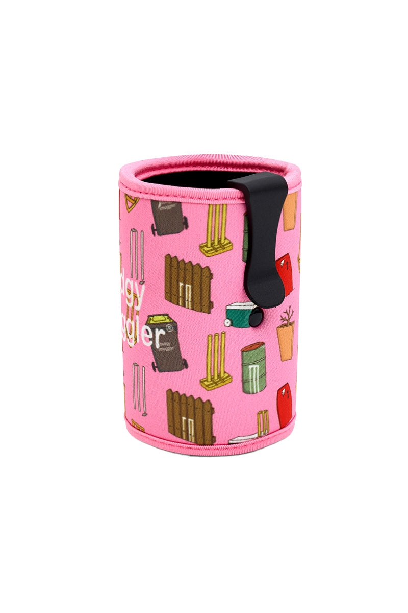 Stubby Holder in Pink Cricket Wickets