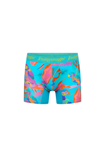 Men's Underwear Trunks in Techno Parrots